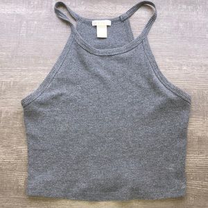 Grey Crop Top